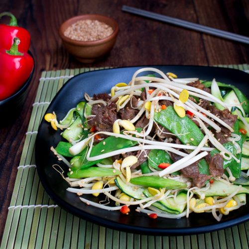 Low Carb Spicy Bulgogi Beef Stir Fry / https://www.hwcmagazine.com