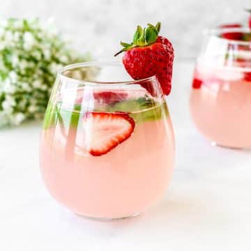 Strawberry basil lime spritzer.