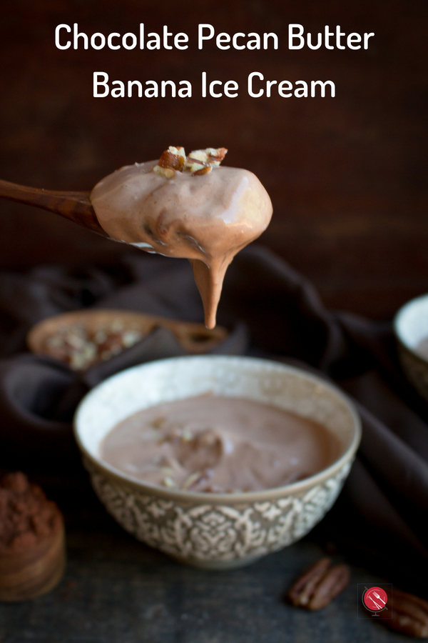 Chocolate Pecan Butter Banana Ice Cream / #icecream #nicecream #chocolate #dessert #cleaneating #dairyfree #glutenfree #peanutfree/ https://www.hwcmagazine.com