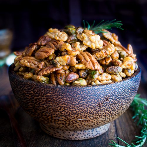 Stove Top Rosemary Party Nuts / https://www.hwcmagazine.com