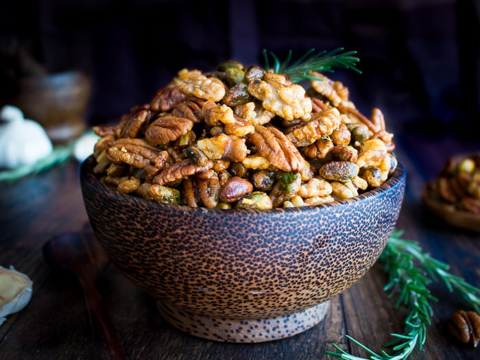 Stove Top Rosemary Party Nuts / https://www.hwcmagazine.com
