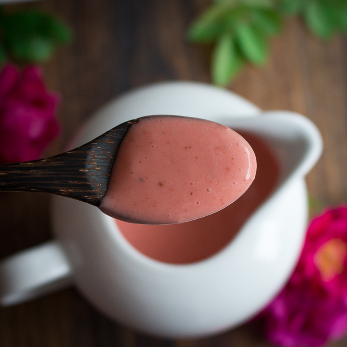Spoonful of Strawberry Rose Dressing.