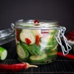 Spicy Garlic Cucumber Refrigerator Pickles / https://www.hwcmagazine.com