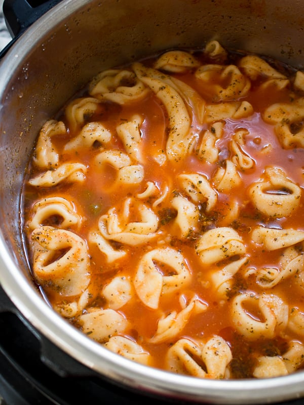 Soup cooked in the instant pot