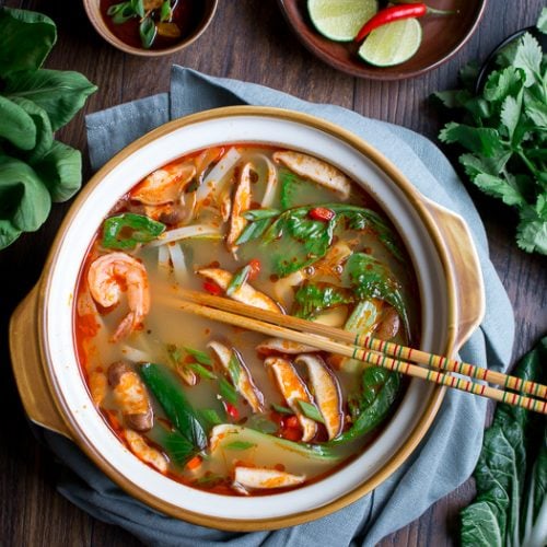 Chinese-Style Hot Pot With Rich Broth, Shrimp Balls, and Dipping Sauces  Recipe