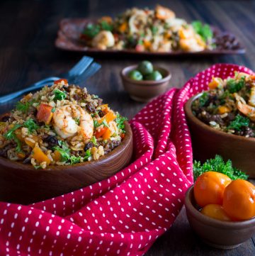 Chorizo and Shrimp Fried Rice / https://www.hwcmagazine.com