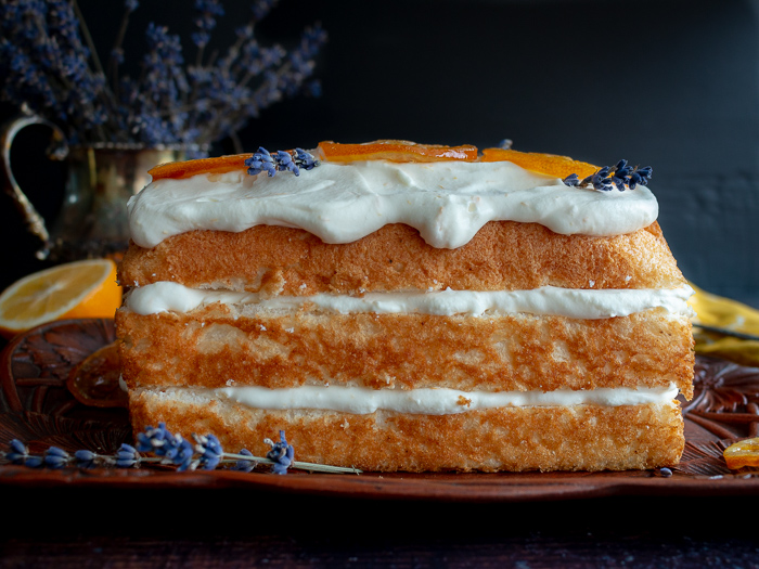 Icebox Lavender Lemon Angel Food Cake / https://www.hwcmagazine.com