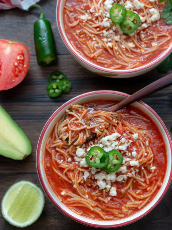 Sopa de Fideo Mexican Noodle Soup / https://www,hwcmagazine.com