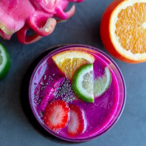 Ginger Citrus Dragon Fruit Smoothie/ https://www.hwcmagazine.com