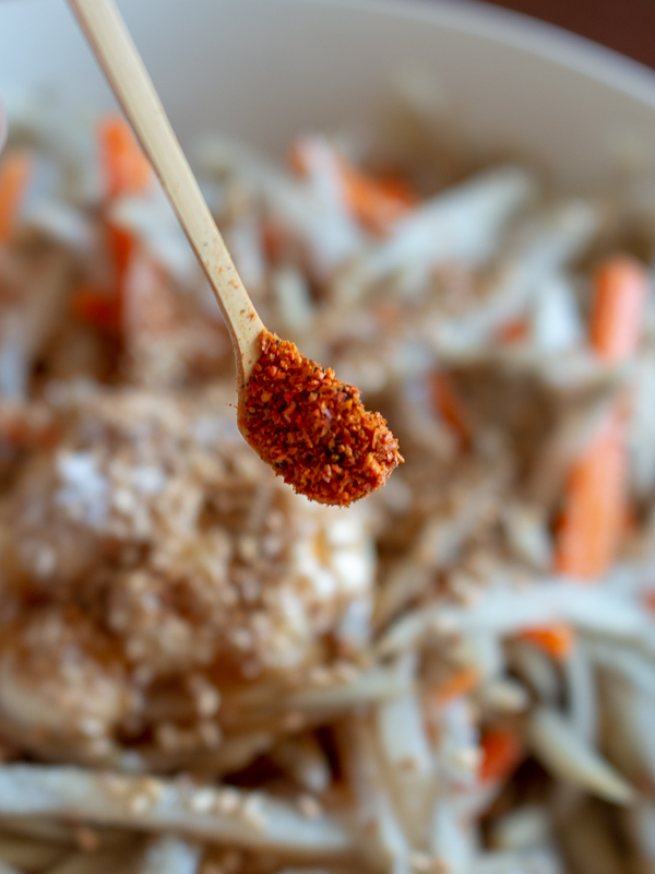 Spoonful of Shichimi togarashi . 