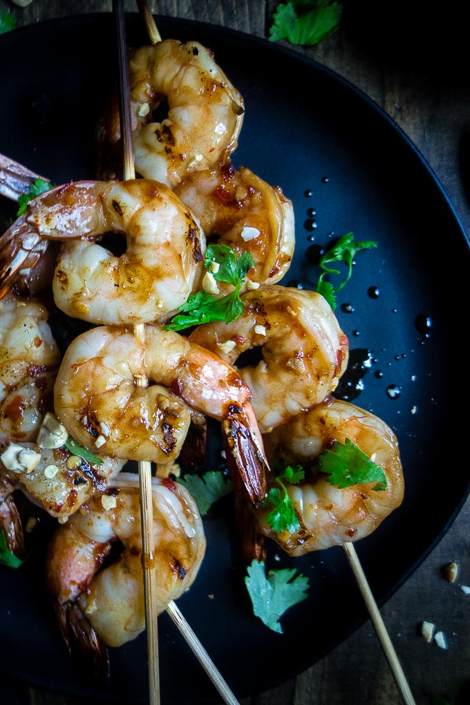 Thai shrimp on skewers