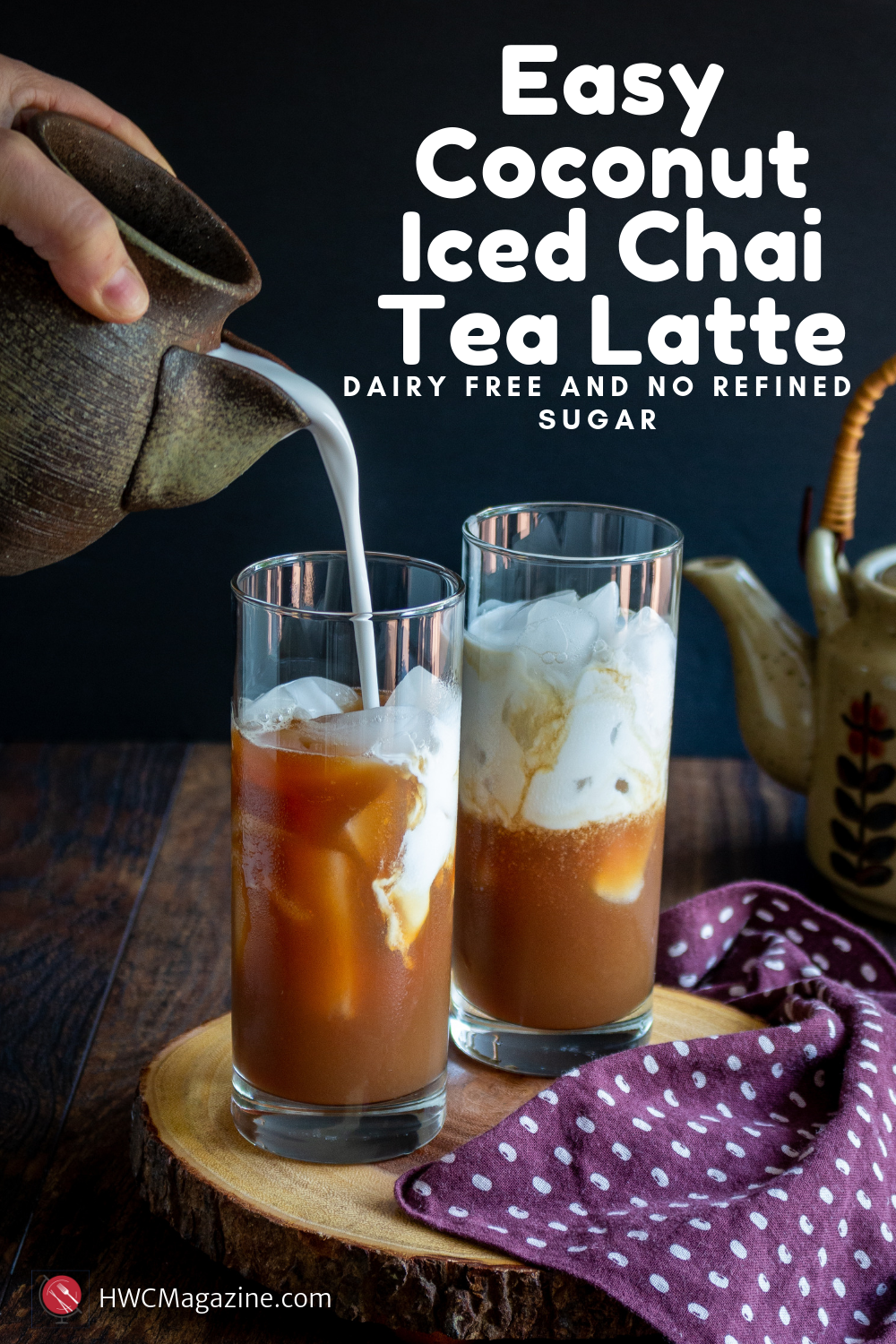 Easy Coconut Iced Chai Tea Latte / https://www.hwcmagazine.com
