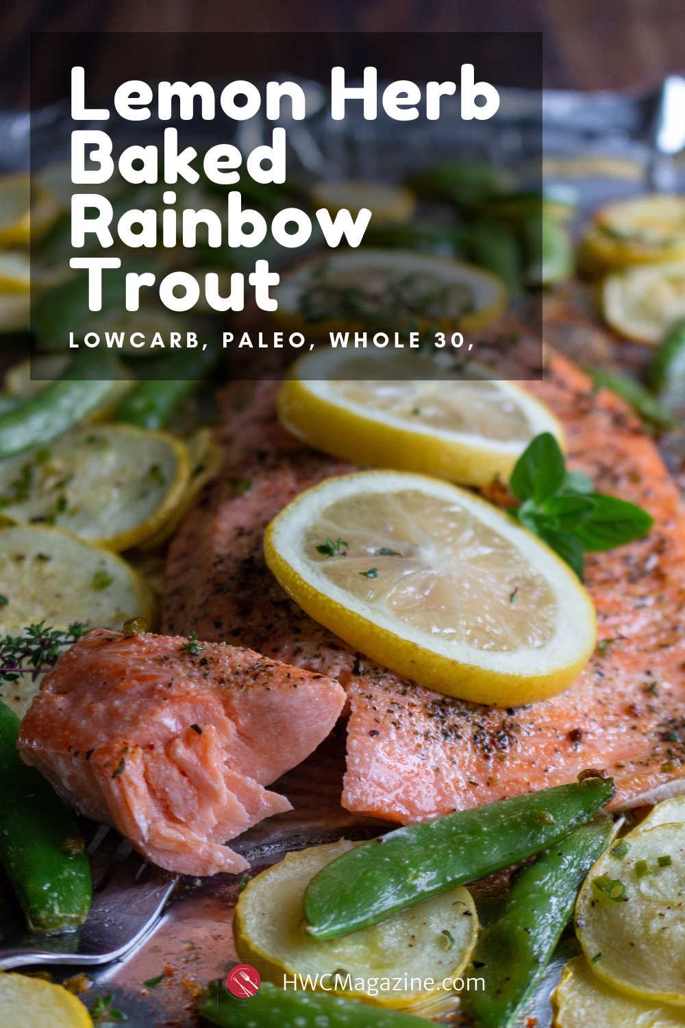 Lemon Herb Baked Rainbow Trout / https://www.hwcmagazine.com