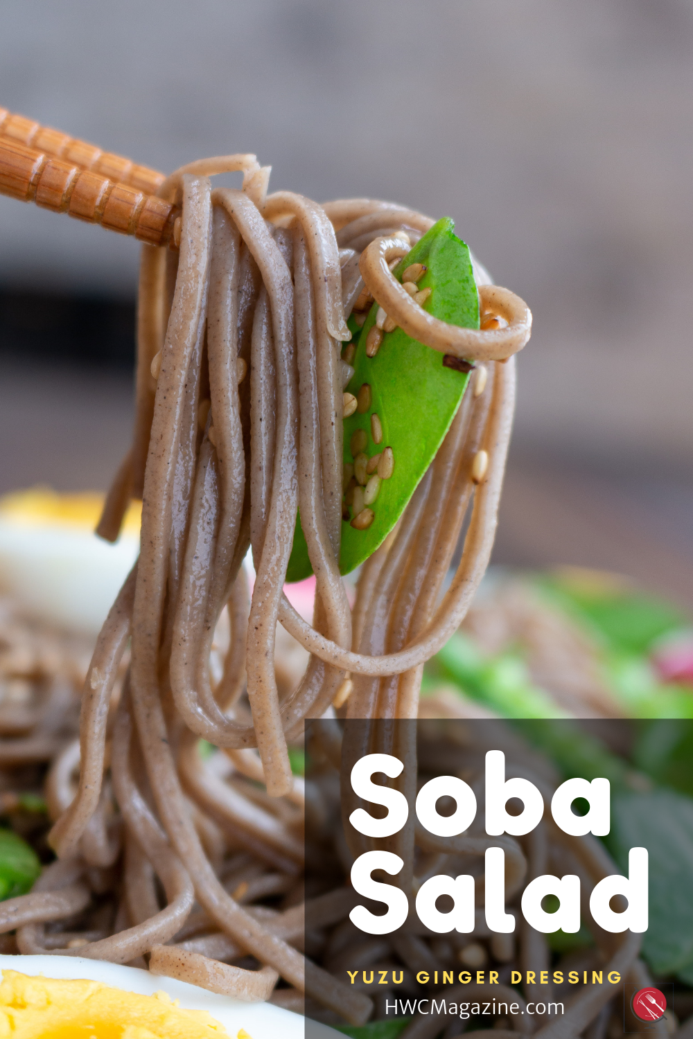 Soba Noodle Salad with Yuzu Dressing / https://www.hwcmagazine.com