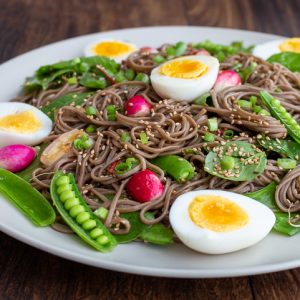 Ready to east soba noodle salad.