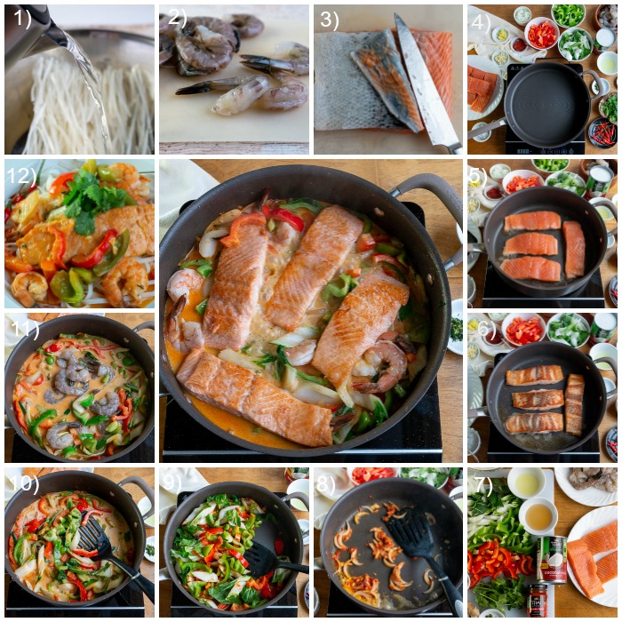 12 Step by steps for making Thai Salmon Bowls. 