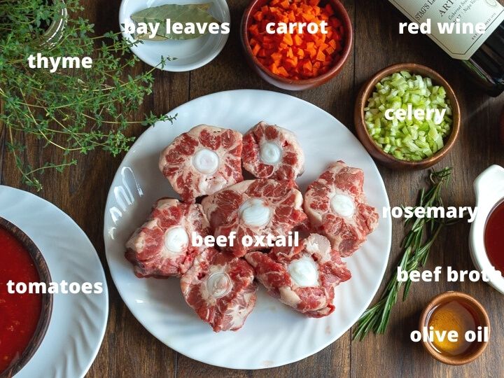 Ingredients pressure cooker oxtail stew.