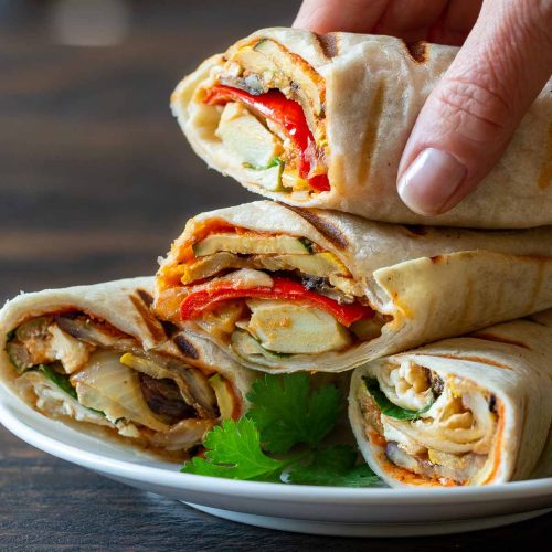 Mediterranean Veggie Wrap - Healthy World Cuisine