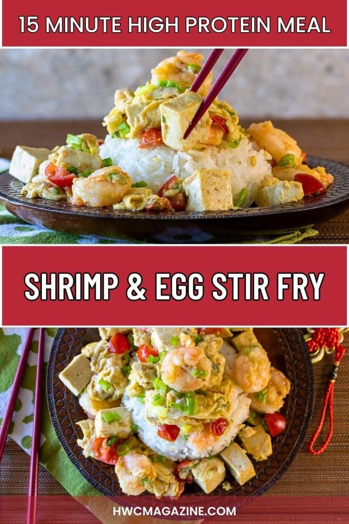 Grabbing a cube of stir fried tofu form the Chinese dish.