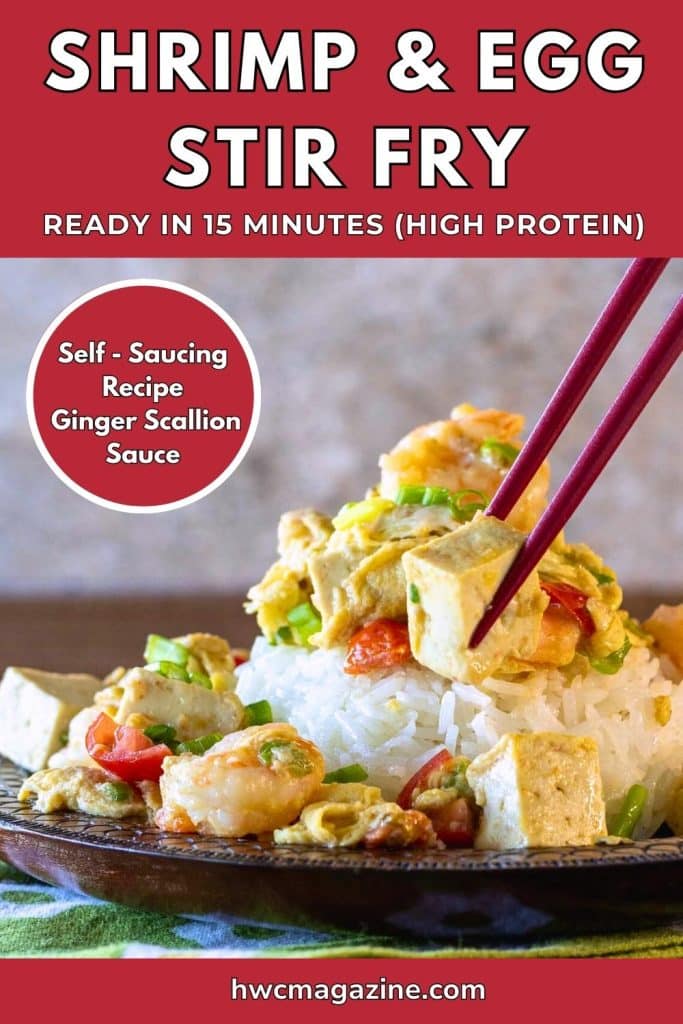 shrimp & egg stir fry