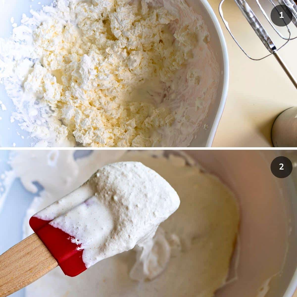Making a batch of the orange coconut cream filling.